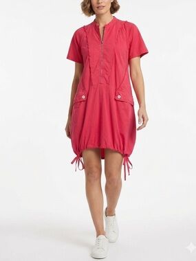 NWT High Use by Claire Campbell Pink Coral Utility Bubble Dress Sz 44